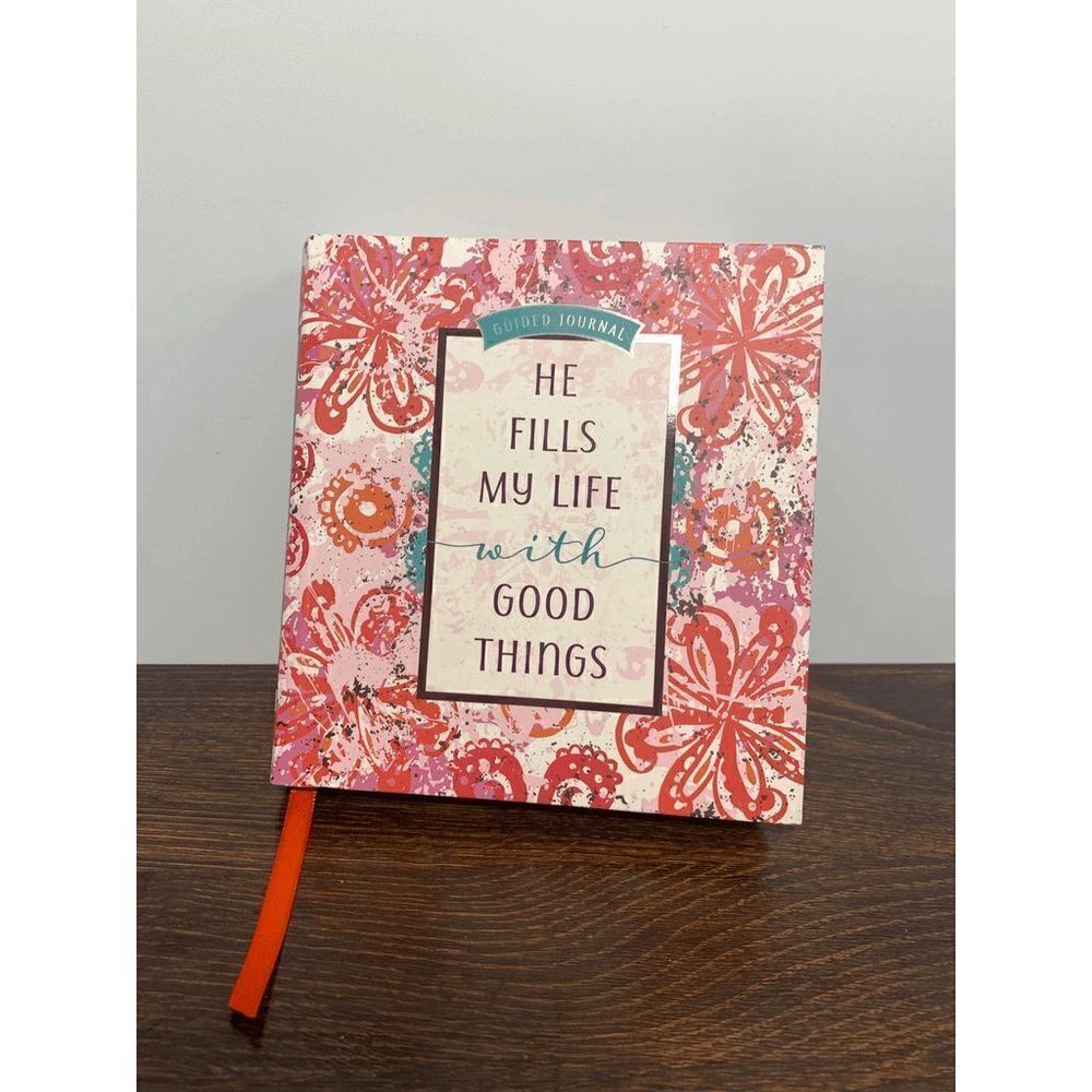 Guided Journal He Fills My Life with Good Things Hard Back 6x6"
